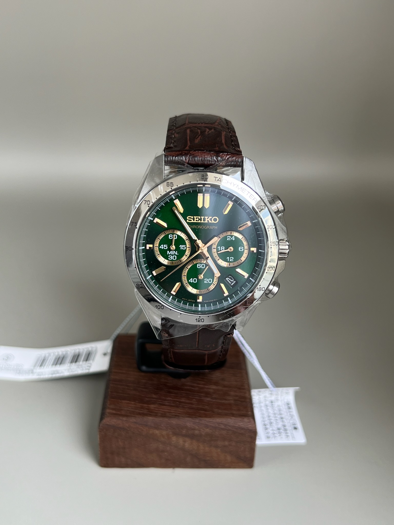 IMG_4052 Seiko Selection 8T Spirit Chronograph with Green Alpinist SBTR017 - Image 1