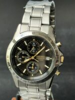 Seiko Selection Men's Quartz Chronograph Watch SBTQ043 Black/Gold - Image 2
