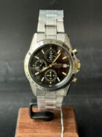 Seiko Selection Men's Quartz Chronograph Watch SBTQ043 Black/Gold