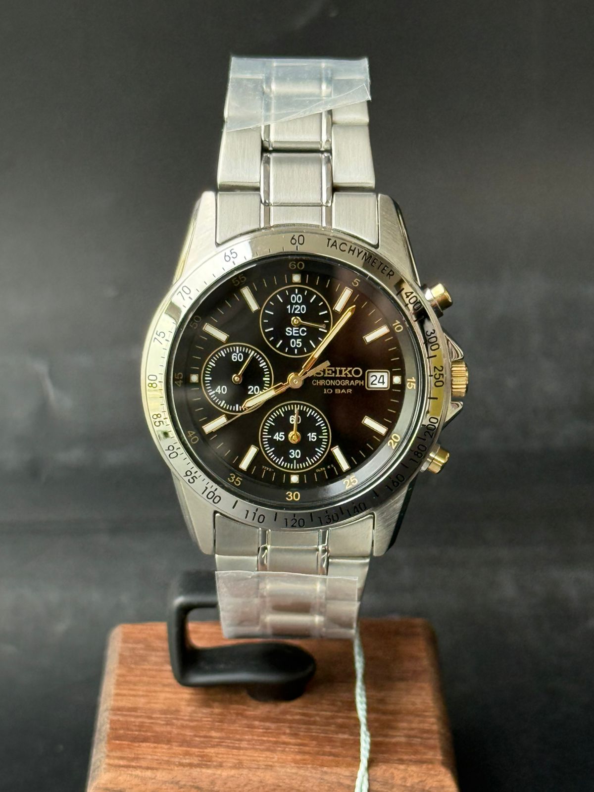 WhatsApp Image 2026-01-26 at 9.37.53 AM Seiko Selection Men's Quartz Chronograph Watch SBTQ043 Black/Gold - Image 1