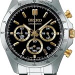 Seiko Spirit SBTR015 Chronograph Black Dial Stainless Steel Men's Watch
