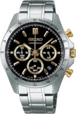 Seiko Spirit SBTR015 Chronograph Black Dial Stainless Steel Men's Watch
