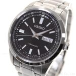 SEIKO SARV003 Black Silver Automatic Mechanical Stainless Men's Watch New in Box