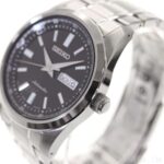 SEIKO SARV003 Black Silver Automatic Mechanical Stainless Men's Watch New in Box - Image 2