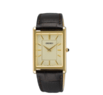 Seiko TANK Classic Quartz Men's Watch Gold Dial- SWR106P1