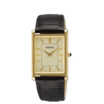 Seiko TANK Classic Quartz Men's Watch Gold Dial- SWR106P1