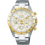 Seiko Spirit SBTR024 Chronograph White Dial 39.8mm Stainless Steel Men's Watch