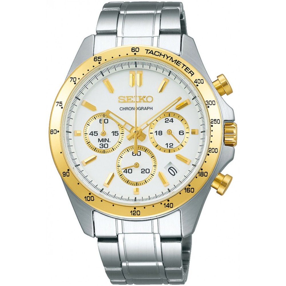 185184486-seiko-spirit-sbtr024-1000x1000 Seiko Spirit SBTR024 Chronograph White Dial 39.8mm Stainless Steel Men's Watch - Image 1