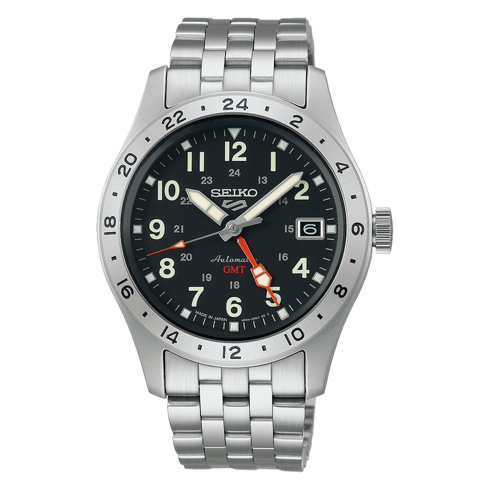 SBSC011-1000x1000 Seiko 5 GMT BLACK EXPLORER SBSC011 (Made In Japan) - Image 1