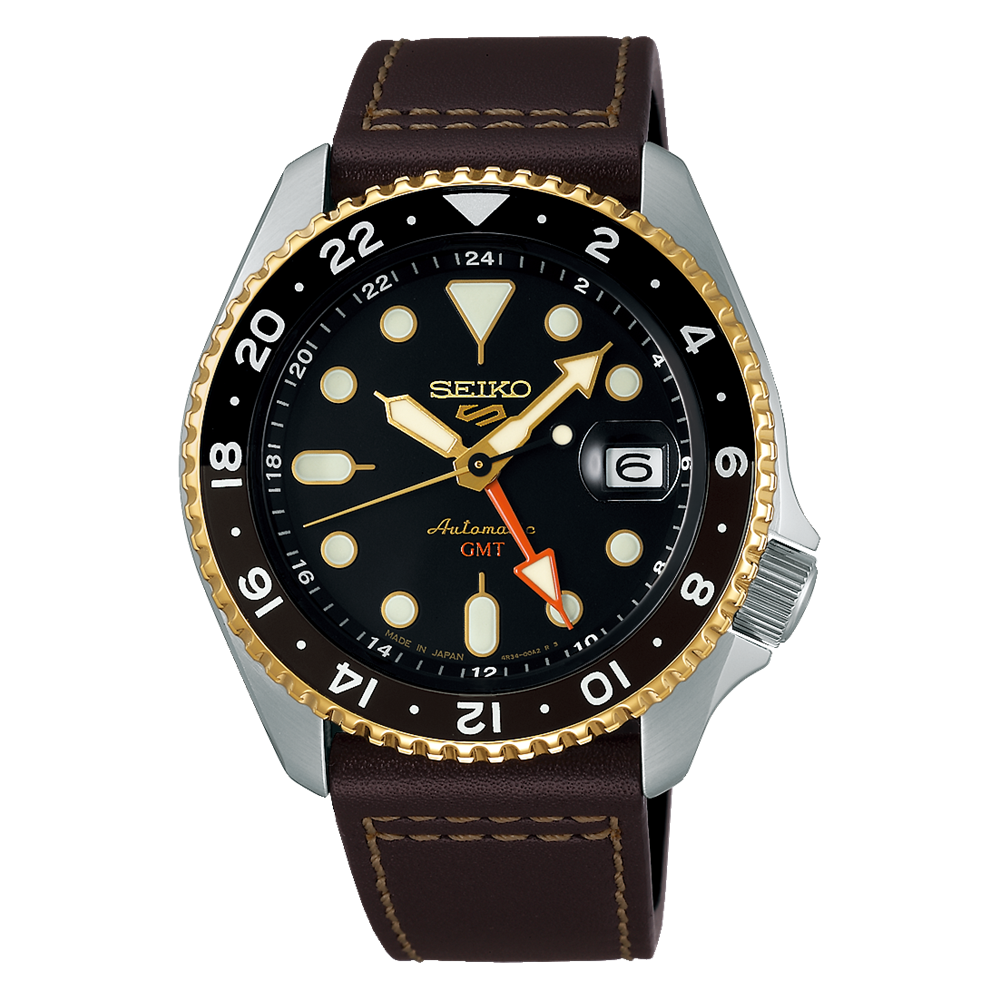 SBSC020-1000x1000 Seiko 5 Sports GMT ROOTBEER SBSC020 (Made In Japan) Used - Image 1