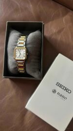SEIKO Selection Nano Universe COLLAB Model Ladies Silver & YELLOW GOLD WATCH SSEH016 - Image 3