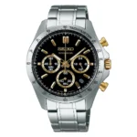 Seiko Spirit SBTR015 Chronograph Black Dial Stainless Steel Men's Watch
